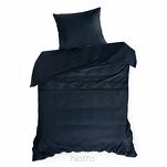 Pościel z makosatyny 140x200 ELEGANT 1F Eva Minge ciemny granat z ozdobną kantą i haftem - 4