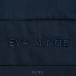 Pościel z makosatyny 140x200 ELEGANT 1F Eva Minge ciemny granat z ozdobną kantą i haftem - 3