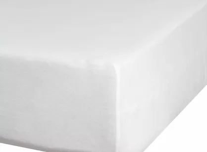 Prześcieradło z bawełny jersey z gumką białe 180x200 Design 91