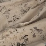 Zasłona na taśmie MARIELA welwetowa beżowa z szampańskim nadrukiem - 3