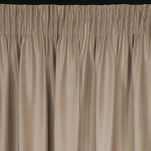 Zasłona na taśmie MARIELA welwetowa beżowa z szampańskim nadrukiem - 4