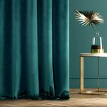 Zasłona na taśmie 140x270 VILLA welwetowa ciemny turkus o aksamitnej strukturze - 10