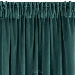 Zasłona na taśmie 140x270 VILLA welwetowa ciemny turkus o aksamitnej strukturze - 4