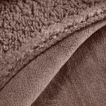 Koc jednokolorowy 170x210 TEDY mocha imitujący buklę - 5