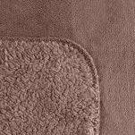 Koc jednokolorowy 170x210 TEDY mocha imitujący buklę - 4