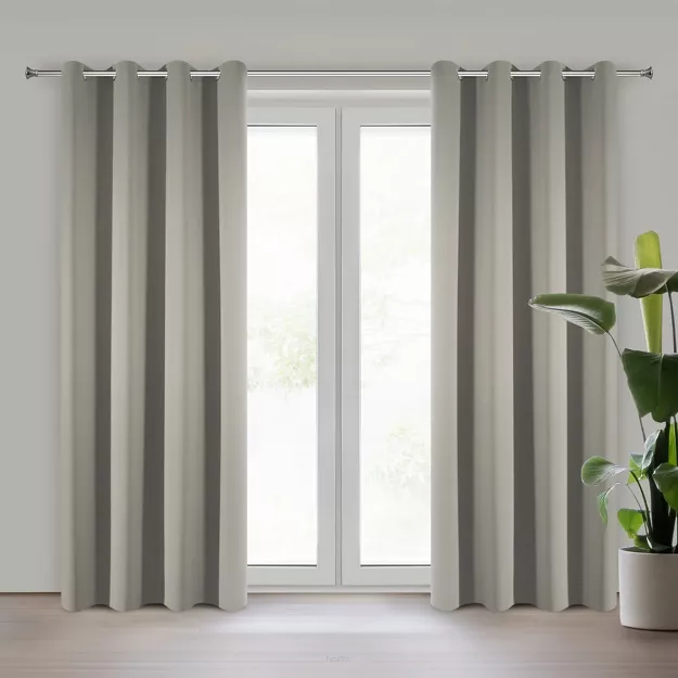 Zasłona na przelotkach 135x250 PARISA zaciemniająca cappuccino jednokolorowa Design 91