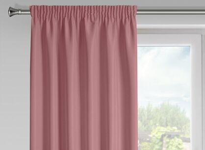 Zasłona na taśmie 140x175 RITA jednokolorowa ciemny róż z miękkiej tkaniny