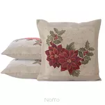 Poszewka świąteczna 45x45 1271 gobelinowa z gwiazdką betlejemską i połyskującą złotą nicią - 2