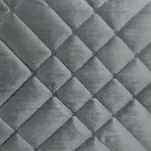 Narzuta welwetowa 220x240 RIA 6 stalowa przeszywana grubą nicią zdobiona wzorem geometrycznym - 4