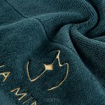 Ręcznik 30x50 GAJA Eva Minge ciemna zieleń z welwetową bordiurą sygnowaną logo projektantki - 3