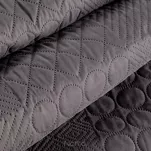 Narzuta jednokolorowa 220x240 BONI 5 grafitowa pikowana w geometryczny wzór Design 91 - 6