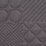 Narzuta jednokolorowa 220x240 BONI 5 grafitowa pikowana w geometryczny wzór Design 91 - 5
