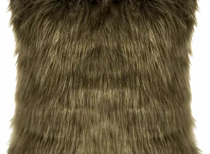 Poszewka z puszystego futerka 45x45 819 oliwkowa