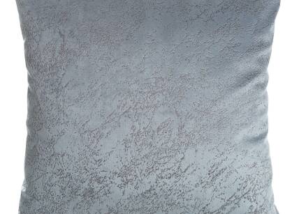Poszewka welwetowa 40x40 RIVA stalowa z nadrukiem imitującym marmur