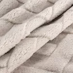 Koc 170x210 CARO beżowy puszysty typu flano z wytłaczanym wzorem Design 91 - 3