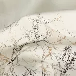 Zasłona na przelotkach 140x250 TORI welwetowa kremowa z szampańskim wzorem gałązek - 3