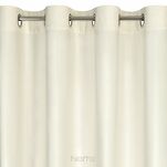 Zasłona na przelotkach 140x250 TORI welwetowa kremowa z szampańskim wzorem gałązek - 4