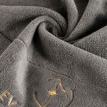 Ręcznik 70x140 GAJA Eva Minge srebrny z welwetową bordiurą sygnowaną logo projektantki - 3