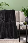 Koc na fotel futrzany 70x160 TIFANY 1 czarny jednokolorowy puszysty z kolekcji Design 91 - 4
