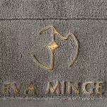 Ręcznik bawełniany 30x50 GAJA Eva Minge srebrny z welwetową bordiurą sygnowaną logo projektantki - 3