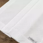 Bieżnik elegancki 40x140 ELLEN biały w drobne kropeczki z ozdobną listwą połyskujący srebrną nicią - 7