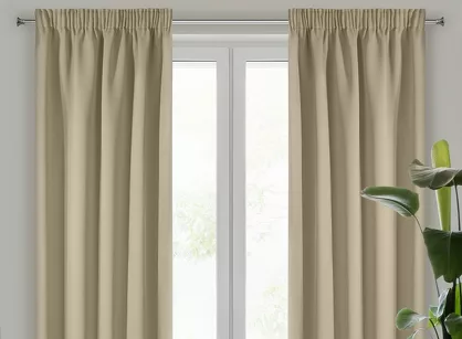 Zasłona na taśmie 135x270 PARISA zaciemniająca beżowa jednokolorowa Design 91