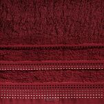 Ręcznik 50x90 POLA bordowy z kolorową bordiurą zakończoną stebnowaniem 500 g/m2 - 2