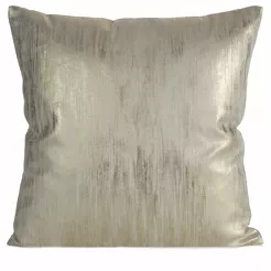 Poszewka welwetowa 45x45 EMILA kremowa z szampańskim przecieranym wzorem