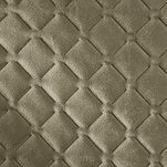 Narzuta welwetowa 200x220 DIMON ciemny beż pikowana w geometryczny wzór - 2