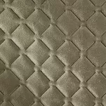 Narzuta welwetowa 200x220 DIMON ciemny beż pikowana w geometryczny wzór - 3