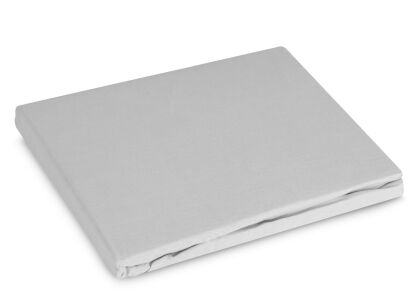 Prześcieradło z bawełny renforce z gumką 180x200 jasny szary BASIC