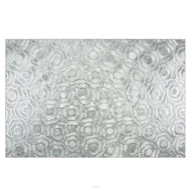 Podkładka dekoracyjna 30x45 VIVIAN srebrna prostokątna z ażurowym wzorem
