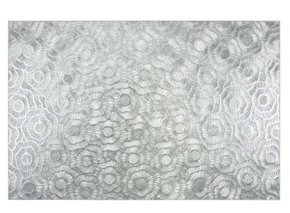 Podkładka dekoracyjna 30x45 VIVIAN srebrna prostokątna z ażurowym wzorem