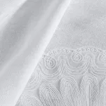 Bieżnik 40x140 ELEN złamana biel z ozdobną kantą i wyhaftowaną koronką na brzegu z kolekcji Premium - 5
