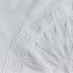 Bieżnik 40x140 ELEN złamana biel z ozdobną kantą i wyhaftowaną koronką na brzegu z kolekcji Premium - 4