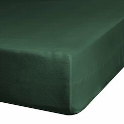 Prześcieradło z bawełny jersey z gumką ciemna zieleń 240x220 Design 91