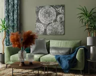 Koc 150x200 CINDY 5 granatowy puszysty w jodełkę Design 91 - 8