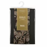 Obrus 140x180 z bieżnikiem 33x180 ANITA 1 czarny z wzorem paproci - 5