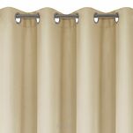 Zasłona na przelotkach 140x175 RITA jednokolorowa beżowa z miękkiej tkaniny - 4