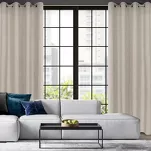 Zasłona na przelotkach 140x250 LIDIA beżowa jednokolorowa w stylu eko - 12