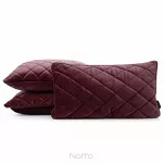 Poszewka welwetowa z wypełnieniem 30x50 VELVET 29F bordowa pikowana w romby z ozdobną wypustką na brzegach - 3