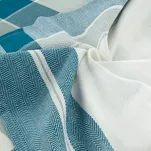 Komplet ścierek kuchennych 2x50x70 MONA turkusowe w kratkę z bawełny - 3