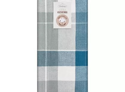 Komplet ścierek kuchennych 2x50x70 MONA turkusowe w kratkę z bawełny
