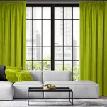 Zasłona na taśmie 140x300 PIERRE welwetowa oliwkowa jednokolorowa - 11
