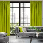 Zasłona na taśmie 140x300 PIERRE welwetowa oliwkowa jednokolorowa - 12