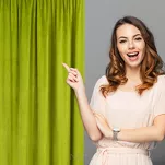 Zasłona na taśmie 140x300 PIERRE welwetowa oliwkowa jednokolorowa - 14