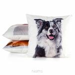Poszewka welwetowa 45x45 ANIMAL 77 zdobiona nadrukiem psa - 3