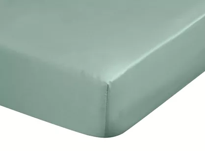 Prześcieradło z satyny bawełnianej z gumką DINA miętowe 100x200 z kolekcji Diva Line