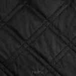 Narzuta welwetowa 200x220 LUIZ 8 czarna pikowana hot press w wyrazisty geometryczny wzór - 4
