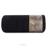 Ręcznik 70x140 EVA 17 Eva Minge czarny zdobiony bordiurą z botanicznym wzorem w liście z kolekcji Premium - 7